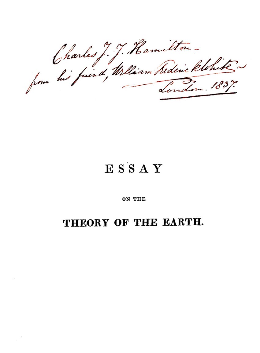 Essay on the theory of the earth cuvier